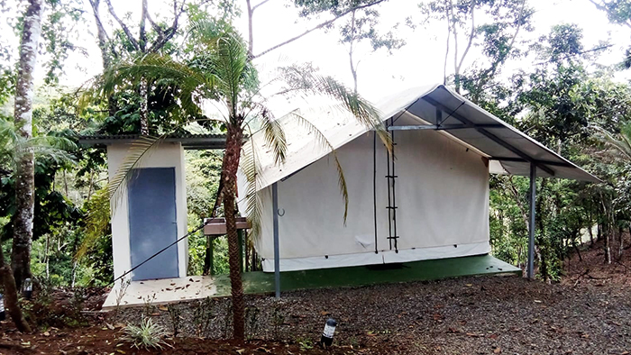 Glamping Tent with Exterior Toilet Room